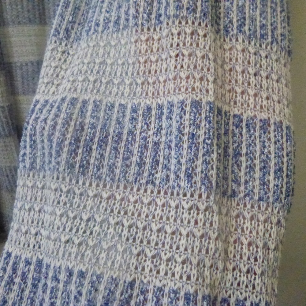 KIM ROGERS Cardigan Size S Open Front Striped - Picture 5 of 6